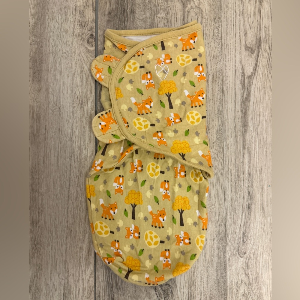 SwaddleMe Fox Print Baby Swaddle in Yellow and Orange